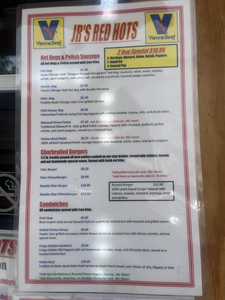 Jr’s Red Hots Menu image 4